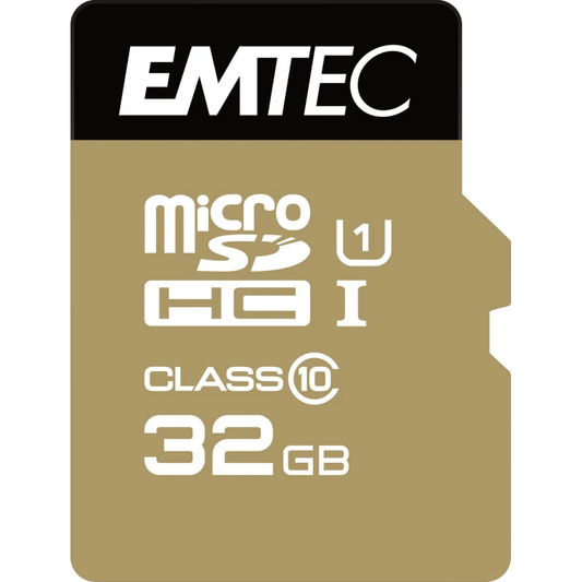 Speicherkarte microSDHC Emtec Elite Gold, 32Gb, Klasse 10 / UHS-1 U1 ECMSDM32GHC10GP