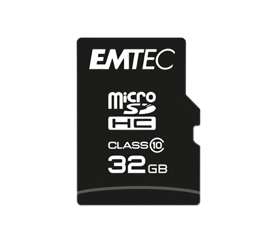 Speicherkarte microSDHC Emtec C10 Classic, 32Gb, Klasse 10, mit Kartenleser und Adapter ECMSDM32GHC10CGRA2