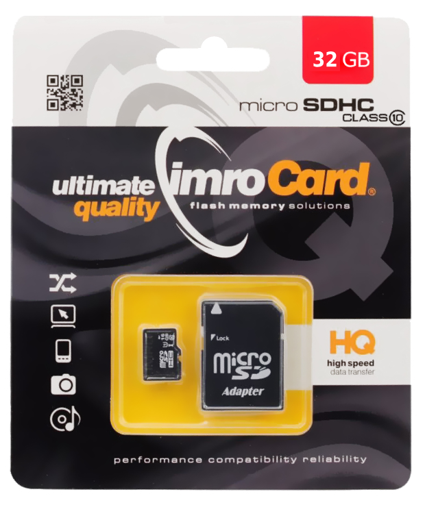 microSDHC Speicherkarte Imro, 32GB, Klasse 10 / UHS-1 U1, mit Adapter