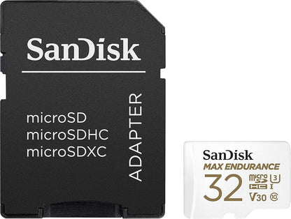 Speicherkarte microSDHC SanDisk MAX Endurance, 32Gb, Klasse 10 / UHS-1 U3, mit Adapter SDSQQVR-032G-GN6IA