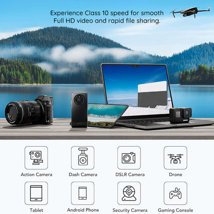 Techsuit THCM11 microSDXC-Speicherkarte, 64 GB, Klasse 10, mit Adapter