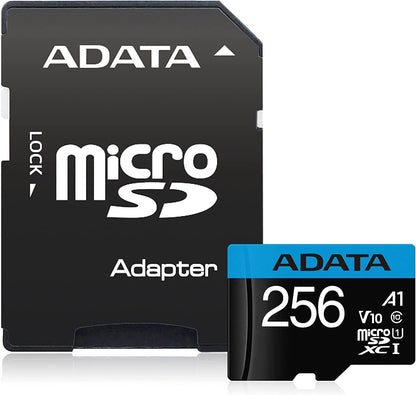 microSDXC Speicherkarte Adata Premier, 256GB, Klasse 10 / UHS-1 U1, mit Adapter AUSDX256GUICL10A1-RA1