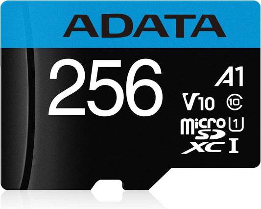 microSDXC Speicherkarte Adata Premier, 256GB, Klasse 10 / UHS-1 U1, mit Adapter AUSDX256GUICL10A1-RA1