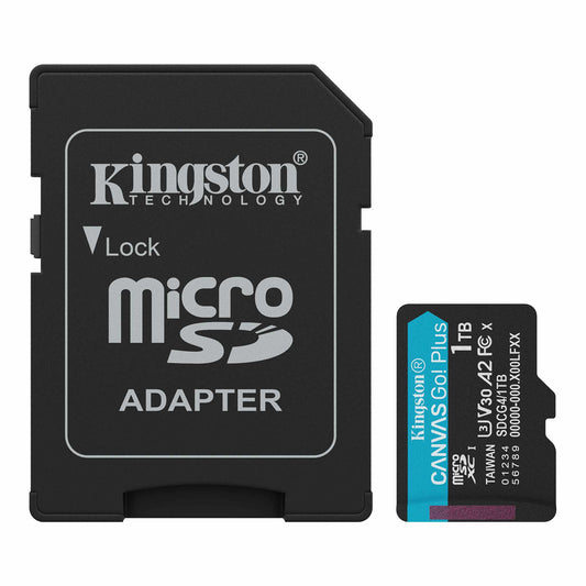 Kingston Canvas Go Plus Android A2 microSDXC Speicherkarte, 1TB, Klasse 10 / UHS-1 U3, mit Adapter ‎SDCG4/1TB