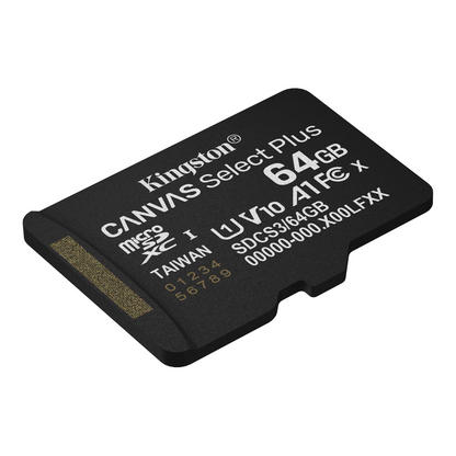 Kingston Canvas Select Plus Android A1 microSDXC Speicherkarte, 64Gb, Klasse 10 / UHS-1 U1 SDCS3/64GBSP