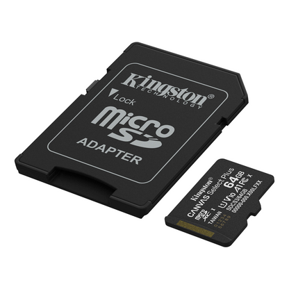 Kingston Canvas Select Plus Android A1 microSDXC Speicherkarte, 64GB, Klasse 10 / UHS-1 U1, mit Adapter SDCS3/64GB