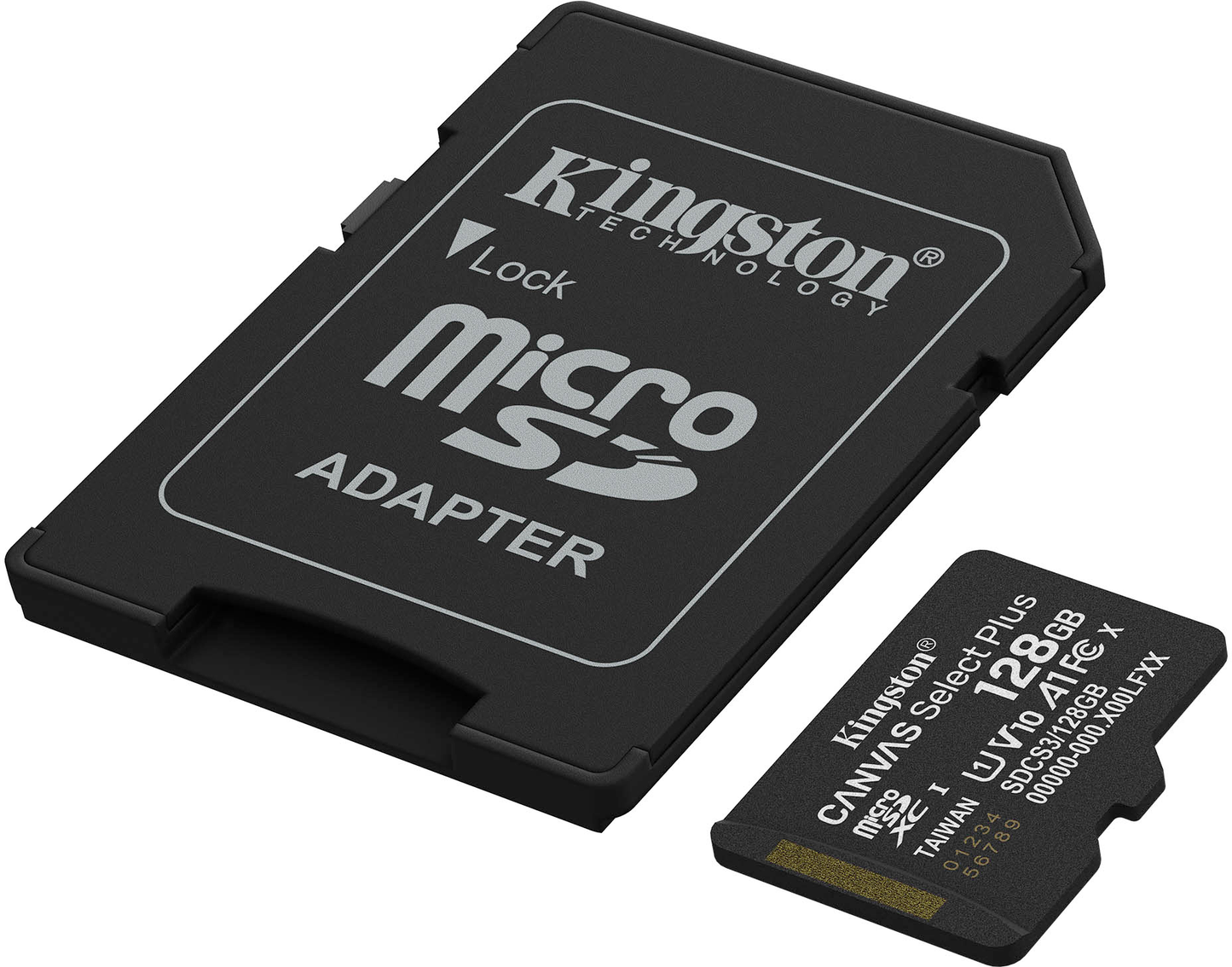 Speicherkarte microSDXC Kingston Canvas Select Plus Android A1, 128Gb, Klasse 10 / UHS-1 U1, mit Adapter SDCS3/128GB