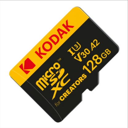 microSDXC Speicherkarte Kodak for Creators, 128GB, Klasse 10 / UHS-1 U3, mit Adapter EKMSDM128GXCU3CR