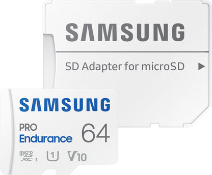 Samsung PRO Endurance microSDXC Speicherkarte, 64Gb, Klasse 10 / UHS-1 U1, mit Adapter MB-MJ64KA/EU