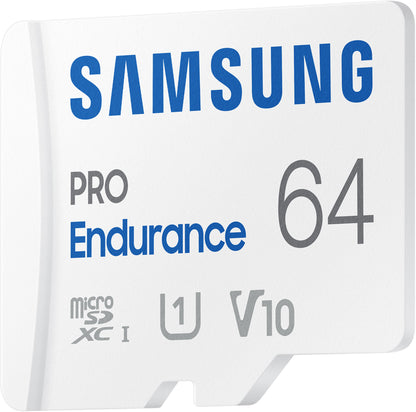 Samsung PRO Endurance microSDXC Speicherkarte, 64Gb, Klasse 10 / UHS-1 U1, mit Adapter MB-MJ64KA/EU
