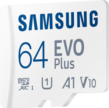 Speicherkarte microSDXC Samsung Evo Plus, 64Gb, Klasse 10 / UHS-1 U1, mit Adapter MB-MC64KA/EU MB-MC64KA/EU