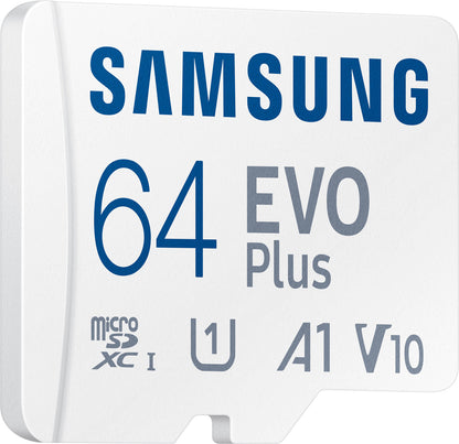 Speicherkarte microSDXC Samsung Evo Plus, 64Gb, Klasse 10 / UHS-1 U1, mit Adapter MB-MC64KA/EU MB-MC64KA/EU