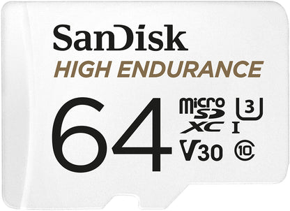SanDisk High Endurance microSDXC Speicherkarte, 64Gb, Klasse 10 / UHS-1 U3, mit Adapter SDSQQNR-064G-GN6IA
