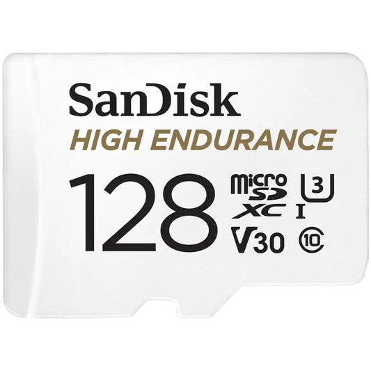 SanDisk High Endurance microSDXC Speicherkarte, 128Gb, Klasse 10 / UHS-1 U3, mit Adapter SDSQQNR-128G-GN6IA