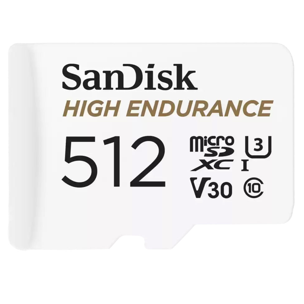 SanDisk High Endurance microSDXC Speicherkarte, 512Gb, Klasse 10 / UHS-1 U3, mit Adapter SDSQQNR-512G-GN6IA