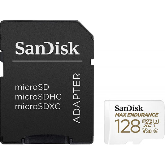 Speicherkarte microSDXC SanDisk MAX Endurance, 128Gb, Klasse 10 / UHS-1 U3, mit Adapter SDSQQVR-128G-GN6IA