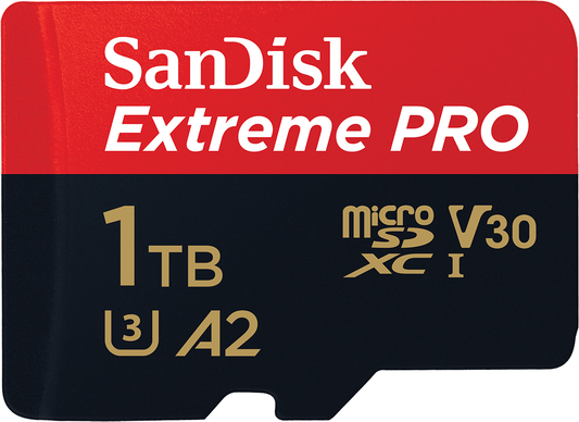 microSDXC Memory Card SanDisk Extreme Pro, 1TB, Class 10 / UHS-1 U3, With Adapter SDSQXCD-1T00-GN6MA