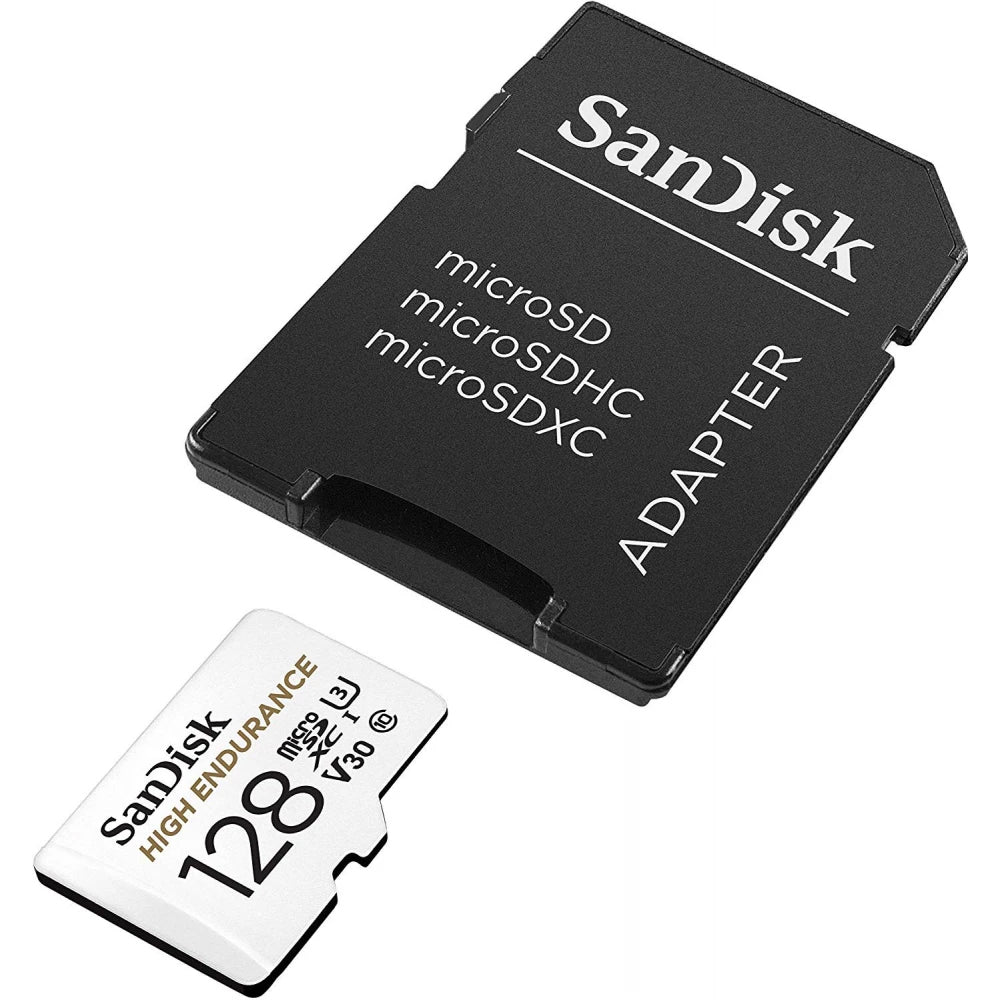 SanDisk High Endurance microSDXC Speicherkarte, 128Gb, Klasse 10 / UHS-1 U3, mit Adapter SDSQQNR-128G-GN6IA