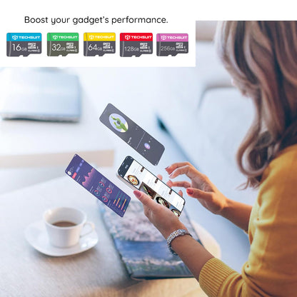 MicroSDXC Speicherkarte Techsuit THCM26, 128GB, Klasse 10, mit Adapter