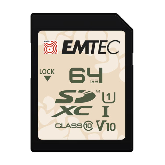 SDHC-Speicherkarte Emtec Outdoor, 64Gb, Klasse 10 / UHS-1 U1 ECMSD64GXCU1OR