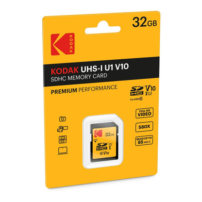 SDHC-Speicherkarte Kodak Premium Performance, 32Gb, Klasse 10 / UHS-1 U1 EKMSD32GHC10K