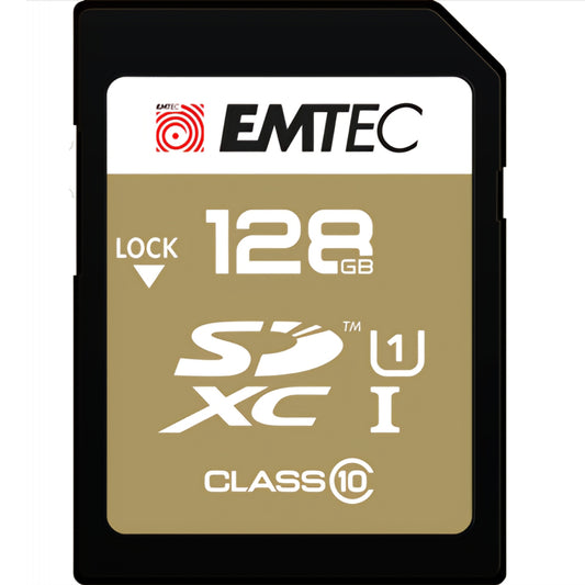 SDXC-Speicherkarte Emtec Elite Gold, 128Gb, Klasse 10 / UHS-1 U1 ECMSD128GXC10GP