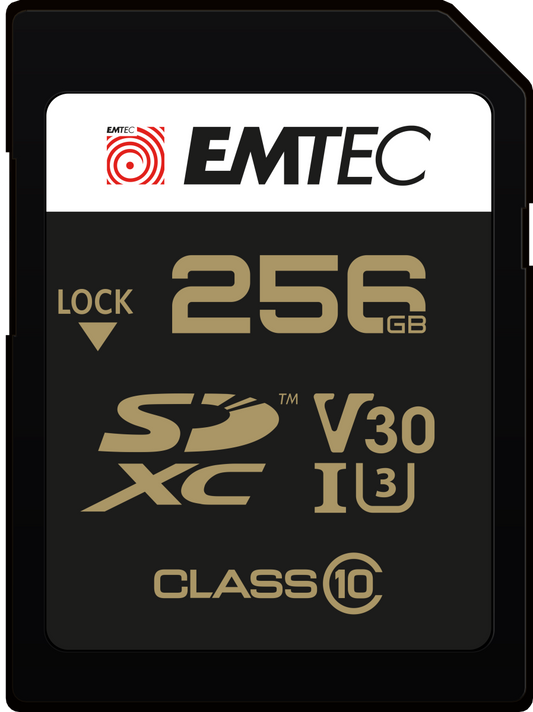 SDXC-Speicherkarte Emtec SpeedIn Pro, 256Gb, Klasse 10 / UHS-1 U3 ECMSD256GXC10SP