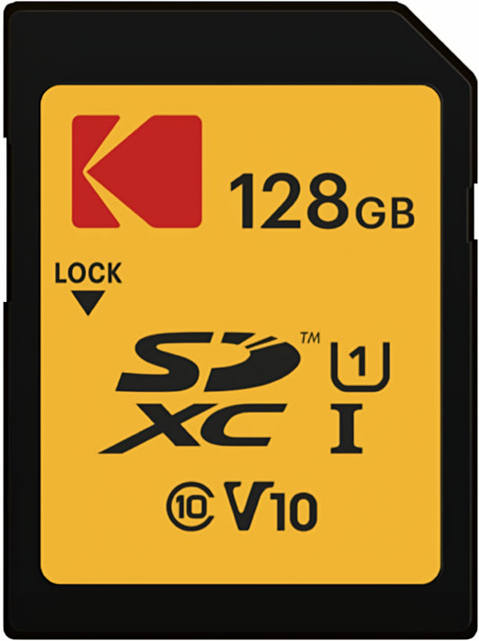 SDXC Speicherkarte Kodak Premium Performance, 128GB, Klasse 10 / UHS-1 U1 EKMSD128GXC10K