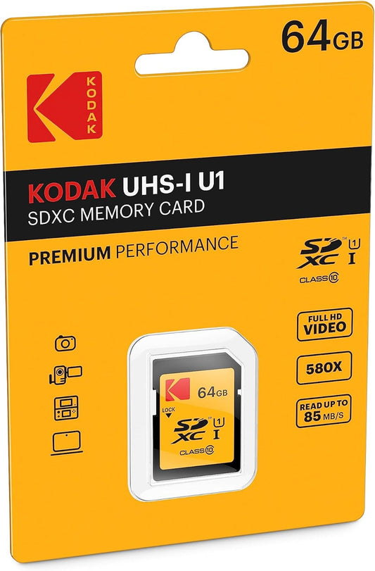SDXC-Speicherkarte Kodak, 64Gb, Klasse 10 / UHS-1 U1 EKMSD64GXC10K