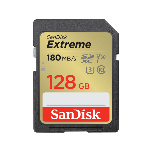 SDXC-Speicherkarte SanDisk Extreme, 128Gb, Klasse 10 / UHS-1 U3 SDSDXVA-128G-GNCIN