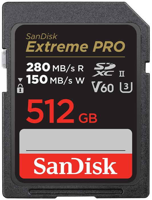 SDXC Speicherkarte SanDisk Extreme Pro, 512GB, Klasse 10 / UHS-2 U3 SDSDXEP-512G-GN4IN