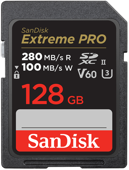 SDXC Speicherkarte SanDisk Extreme Pro, 128GB, Klasse 10 / UHS-2 U3 SDSDXEP-128G-GN4IN