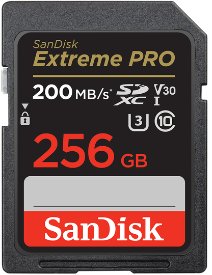 SDXC Speicherkarte SanDisk Extreme Pro, 256GB, Klasse 10 / UHS-1 U3 SDSDXXD-256G-GN4IN