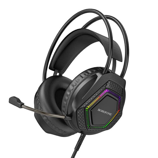 Gaming-Kopfhörer 3,5 mm Borofone BO105 Thunder, RGB, 2m, Schwarz