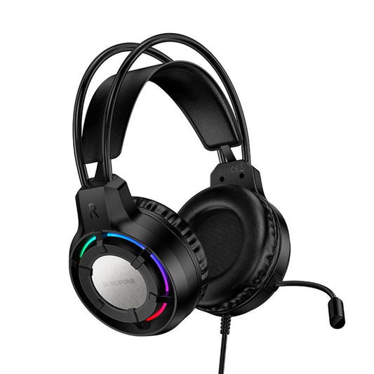 Gaming-Kopfhörer 3,5 mm Borofone BO112 Wave, RGB, 2 m, Schwarz
