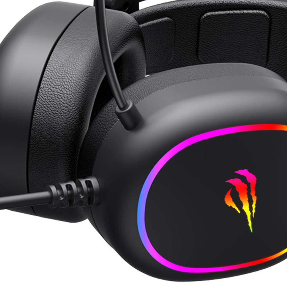 Gaming-Kopfhörer 3.5mm HAVIT H2016d, RGB, 2m, Schwarz