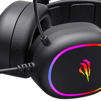 Gaming-Kopfhörer 3.5mm HAVIT H2016d, RGB, 2m, Schwarz