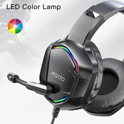 Gaming-Kopfhörer 3.5mm Yesido EK01, RGB, 1.2m, Schwarz
