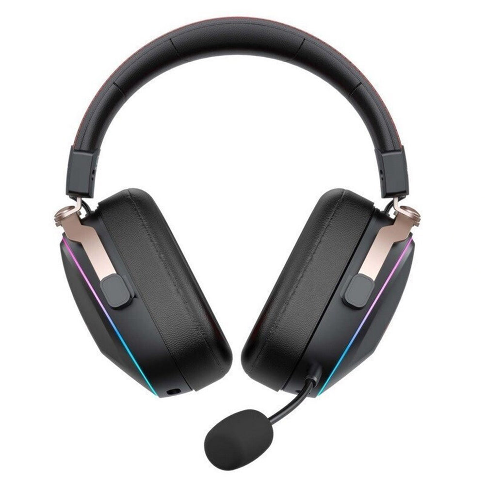 Gaming-Kopfhörer Wireless HAVIT H2039BG, RGB, BT / Wi-Fi / Kabelgebunden, Schwarz Ocker