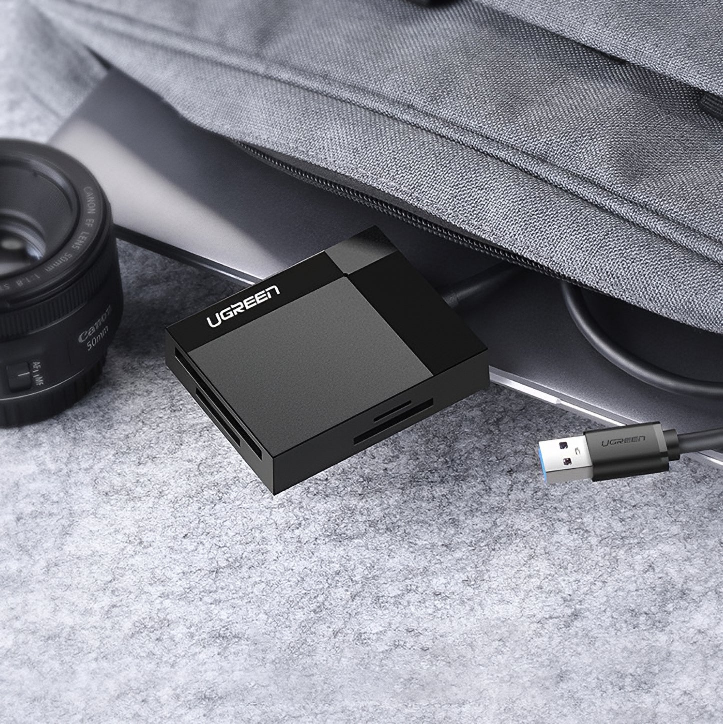 USB 3.0 Kartenleser UGREEN CR125, SD - microSD - CF - MS, Schwarz