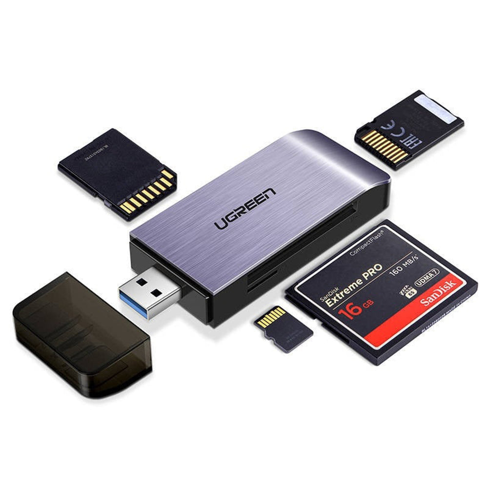 Kartenleser USB 3.0 UGREEN CM180, SD - microSD - CF - MS, Grau