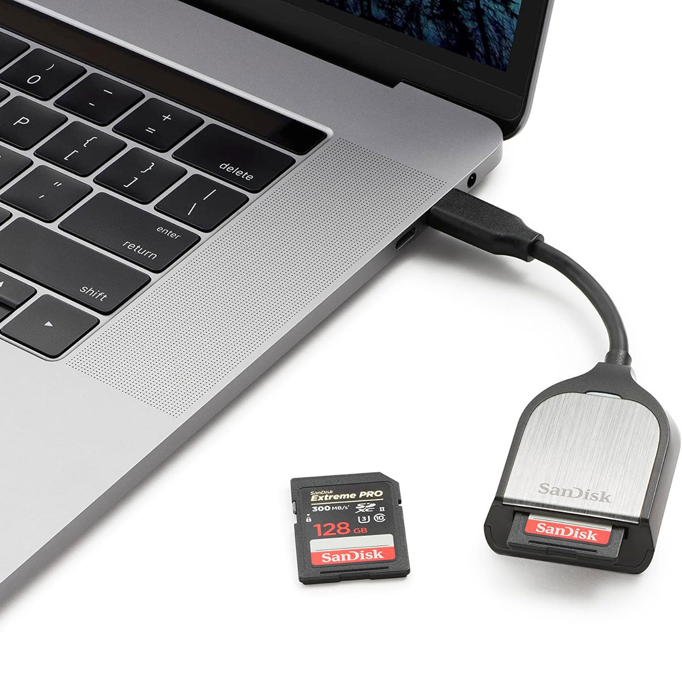 SanDisk Extreme PRO USB-C Kartenleser, SD, Grau SDDR-409-G46 