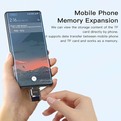 USB-C Yesido GS19 Card Reader, USB-A (OTG) - microSD, Gray