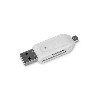 USB / microUSB Kartenleser Forever, SD - microSD, Weiß
