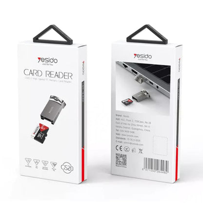 USB-Kartenleser Yesido GS20, microSD, Grau