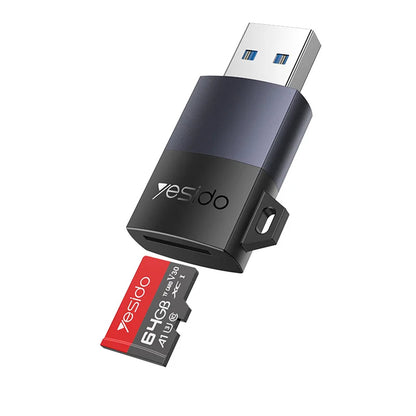 USB-Kartenleser Yesido GS36, microSD, Schwarz