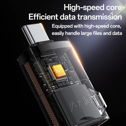 USB-Kartenleser Yesido GS37, microSD, Schwarz