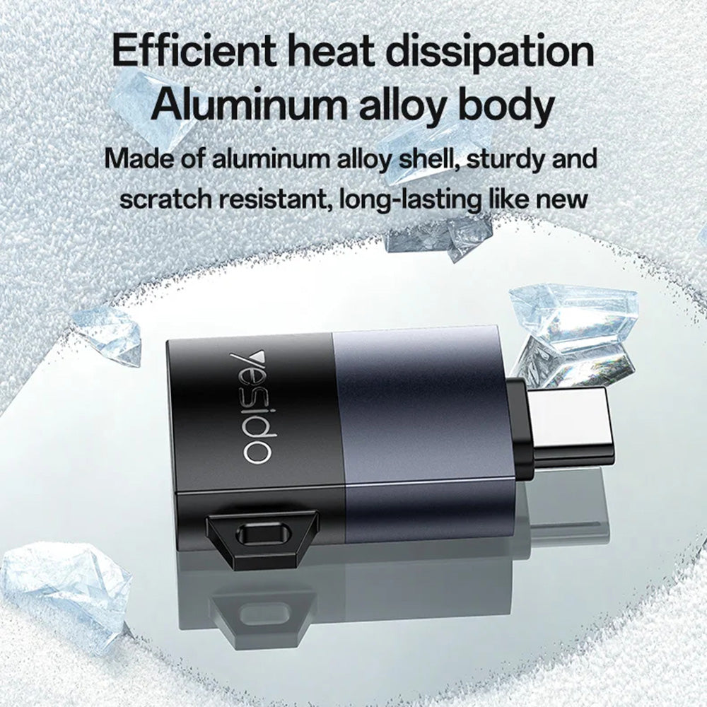 USB-Kartenleser Yesido GS37, microSD, Schwarz