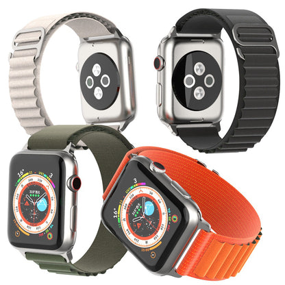 Techsuit W037 Herrengürtel für Apple Watch 42mm / 41mm / 40mm / 38mm Serie, Orange