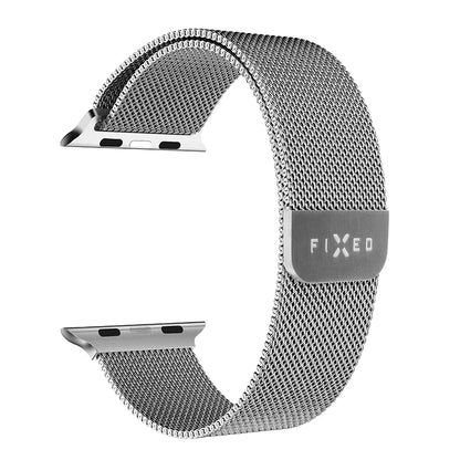 Fixed Mesh Armband für Apple Watch 49mm / 46mm / 45mm / 44mm / 42mm Serie, Silberfarben